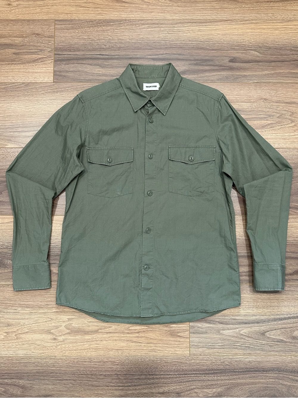 Taylor Stitch The Point Shirt in Army Hemp Size 40 / Medium